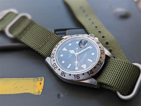 rolex explorer ii 22mm nato|Rolex Explorer II hands on.